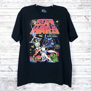 Star Wars Mens Graphic Tee L Black Short Sleeve 182A